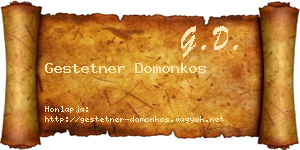 Gestetner Domonkos névjegykártya